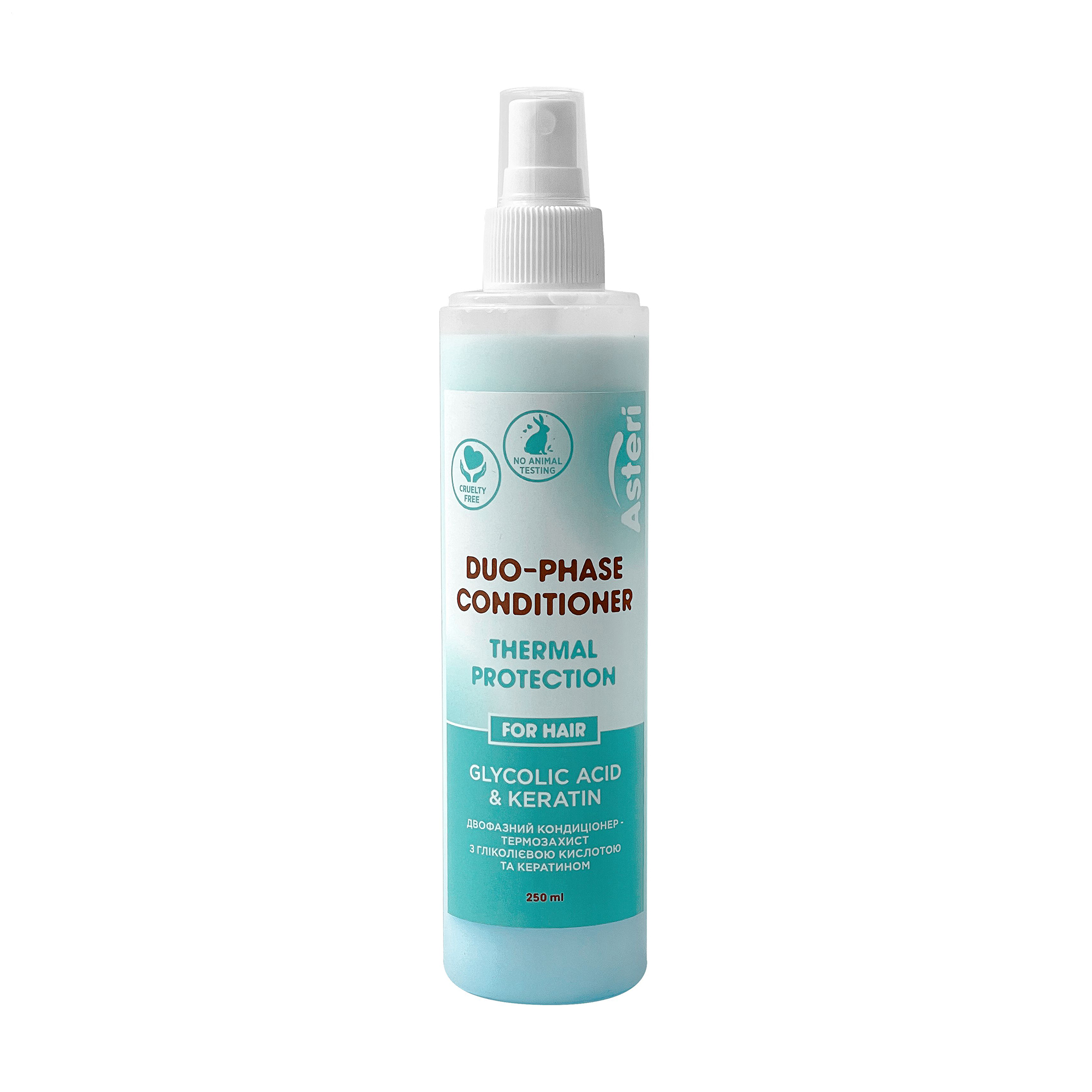 Двофазний кондиціонер-спрей для волосся Asteri Glycolic Acid &amp; Keratin Duo-Phase Conditioner, 250 мл